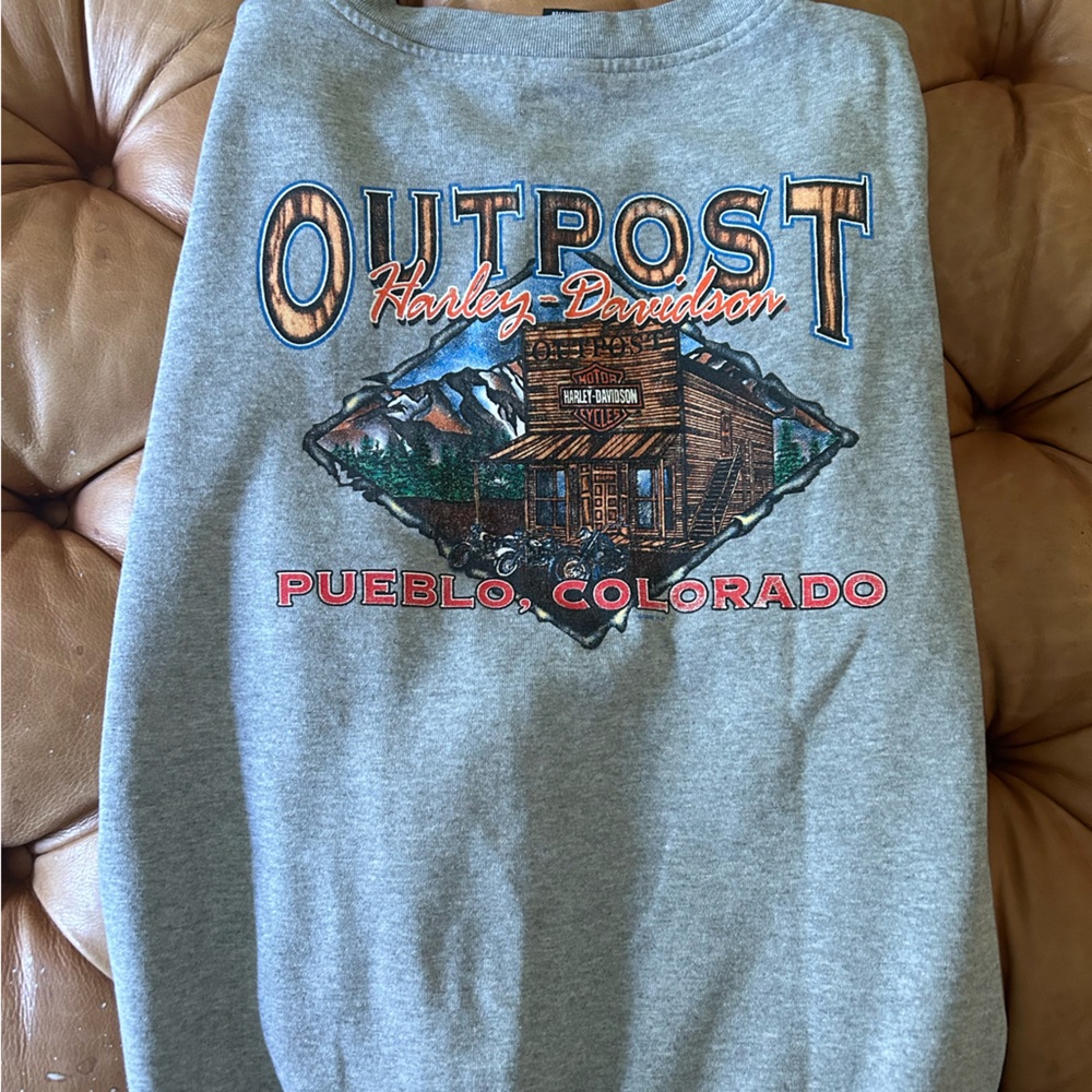 Harley Davidson grey zip-up sweatshirt XL